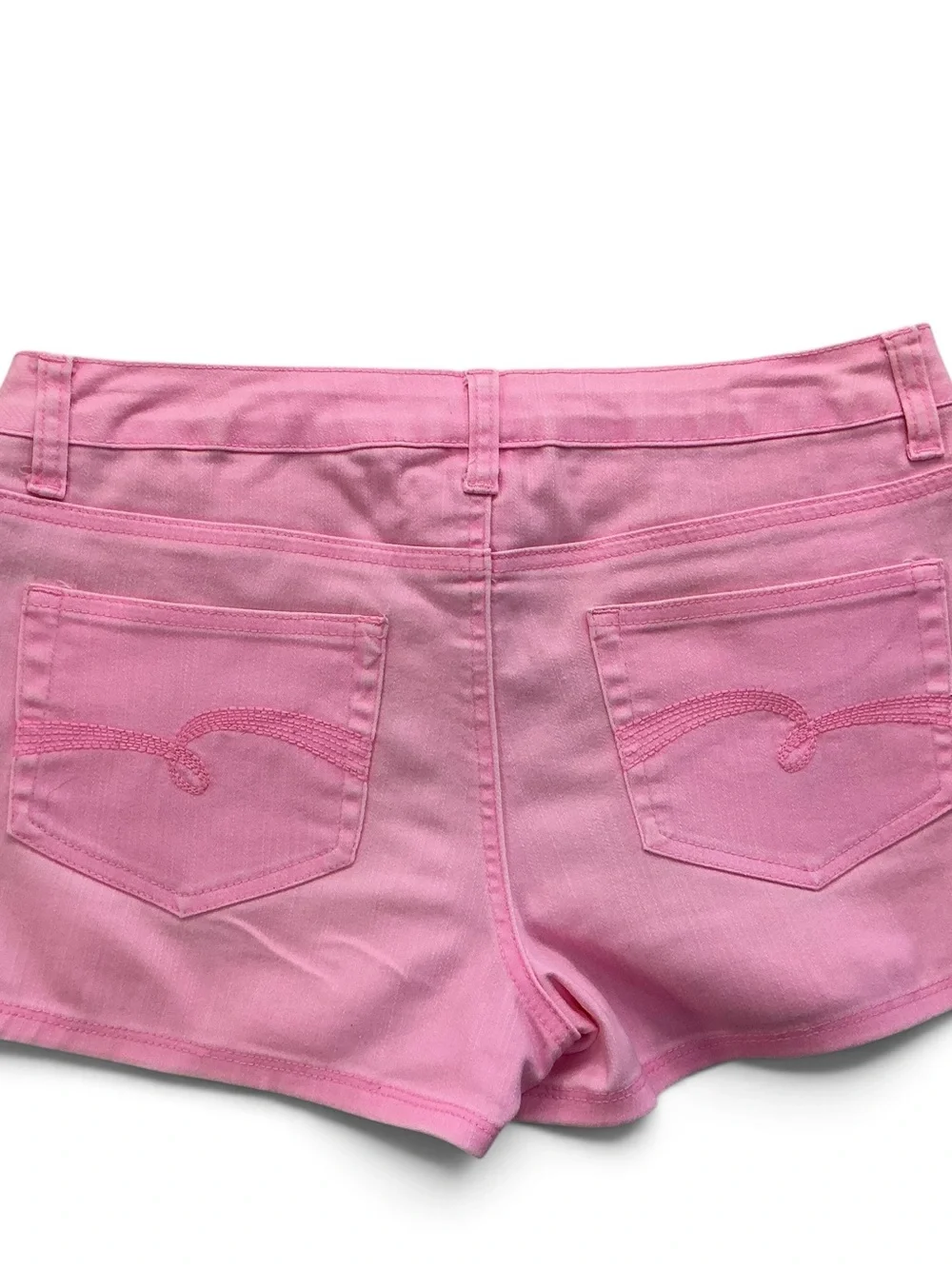 Girls Justice Stretch Denim Twill 5 pocket Low Rise Shorts in Barbie Pink-Sz14.5